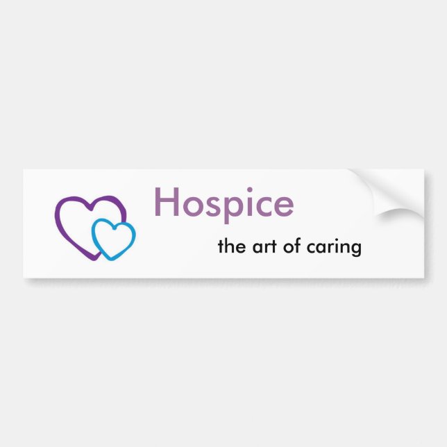 Hospice art of caring bumper sticker (Front)