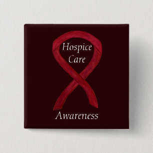 Hospice Care Awareness Ribbon Custom Pins