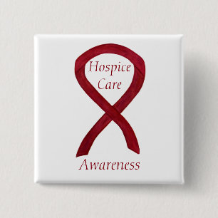 Hospice Care Awareness Ribbon Custom Pins