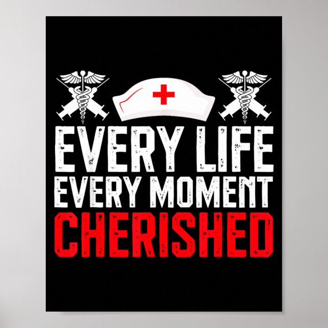 Hospice care nurse palliative support art  poster (Front)