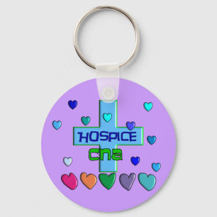 Hospice CNA Multi Hearts Design Key Ring