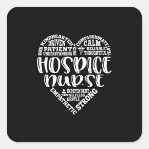 Hospice, hospice nurse, rn cna square sticker