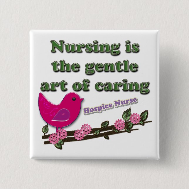 Hospice Nurse 15 Cm Square Badge (Front)
