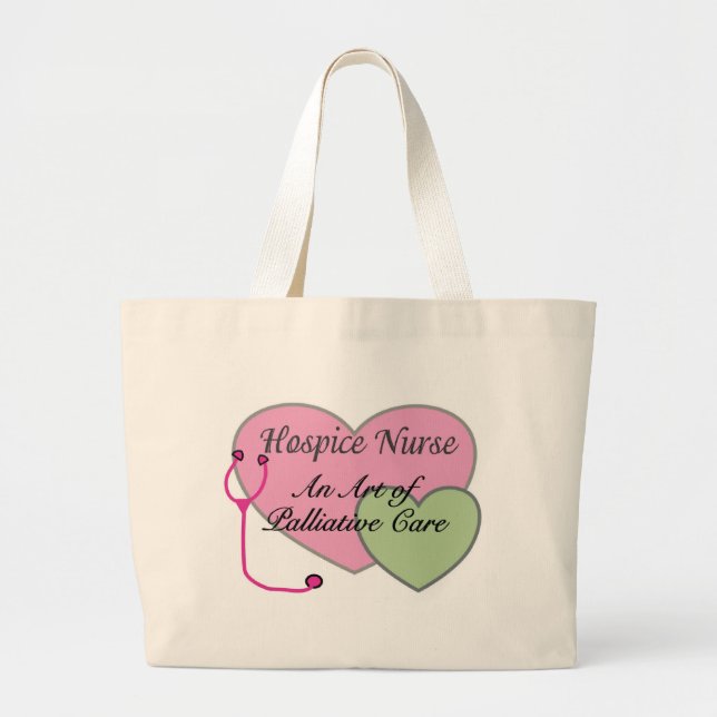Hospice nurse an art of palliative care large tote bag (Front)