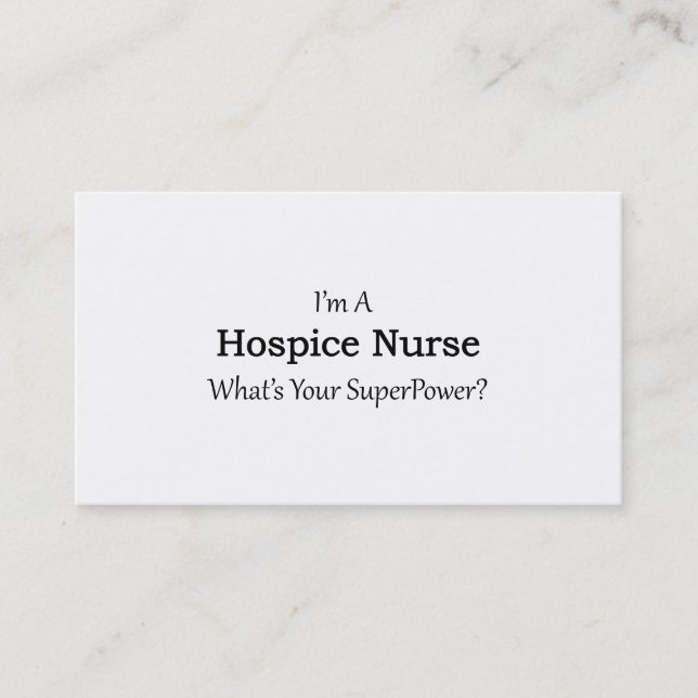 Hospice Nurse Business Card (Front)