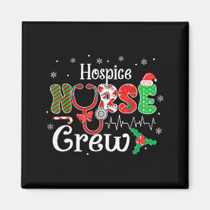 Hospice Nurse Crew Bow Stethoscope Santa Hat Chris Magnet
