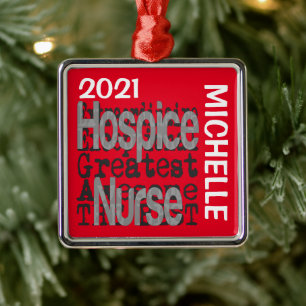 Hospice Nurse Extraordinaire CUSTOM Metal Tree Decoration
