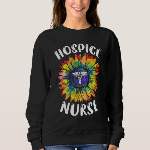 Hospice Nurse Floral Terminal Care Nurses Palliati Sweatshirt