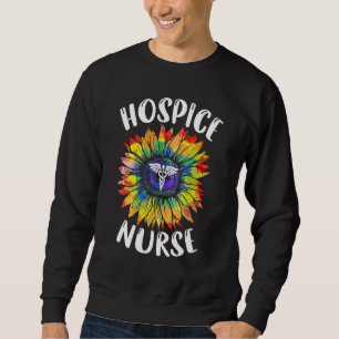 Hospice Nurse Floral Terminal Care Nurses Palliati Sweatshirt