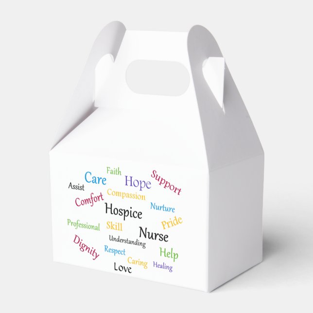 Hospice Nurse Gable Favour Box (Front Side)