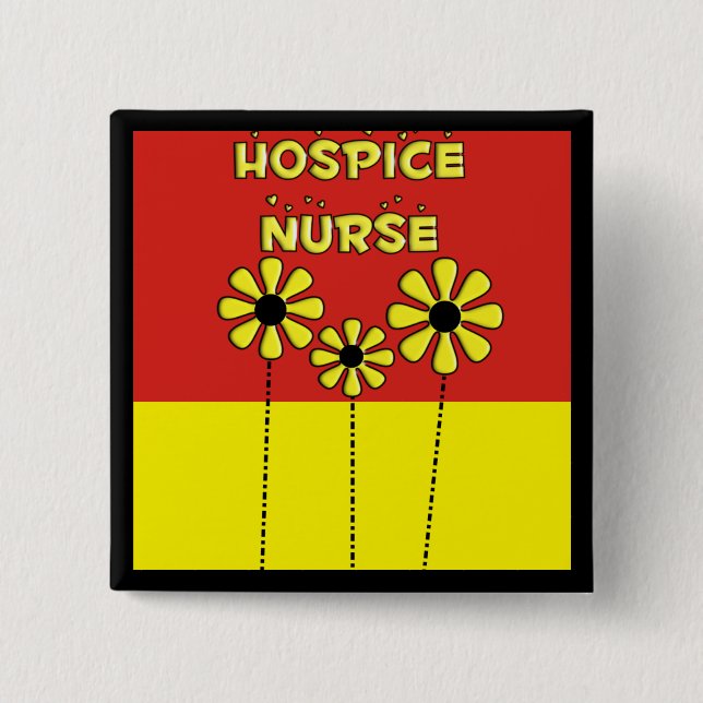 Hospice Nurse Gifts 15 Cm Square Badge (Front)