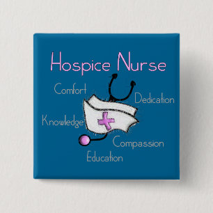 Hospice Nurse Gifts 15 Cm Square Badge