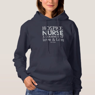 Hospice Nurse Personalised Navy Blue Hoodie