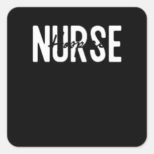 Hospice Nurse Registered Nurse Rn Emergency Room N Square Sticker