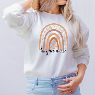 Hospice Nurse Script Rainbow   Sweatshirt