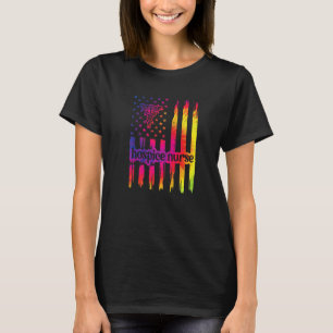 Hospice Nurse Us Flag Palliative Nurse T-Shirt