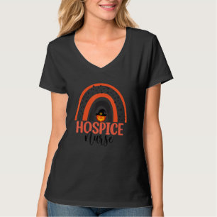 Hospice Nursing Halloween Pumpkin Rainbow Hospice T-Shirt