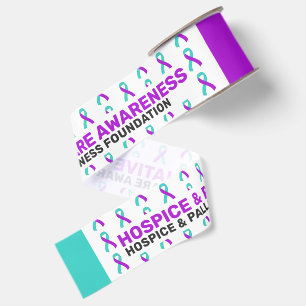 Hospice & Palliative Care Awareness Pattern Ribbon Grosgrain Ribbon