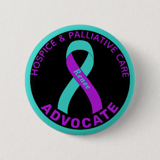 Hospice & Palliative Care Ribbon Black Button