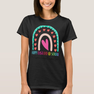 Hospice Social Worker Happy Last Day School Rainbo T-Shirt