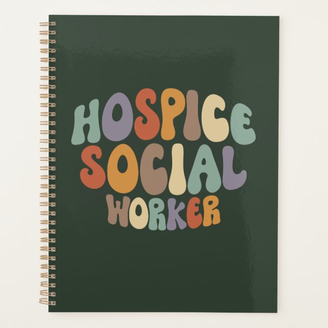 Hospice Social Worker Proud Career Profession Planner (Front)