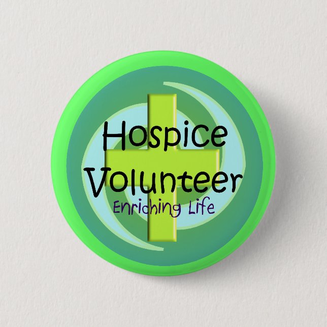 Hospice Volunteer Buttons and Stickers (Front)