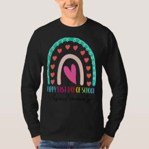 Hospice Volunteer Happy Last Day School Rainbow T-Shirt