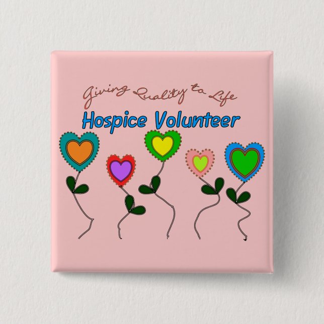 Hospice Volunteer Shirts and Gifts 15 Cm Square Badge (Front)