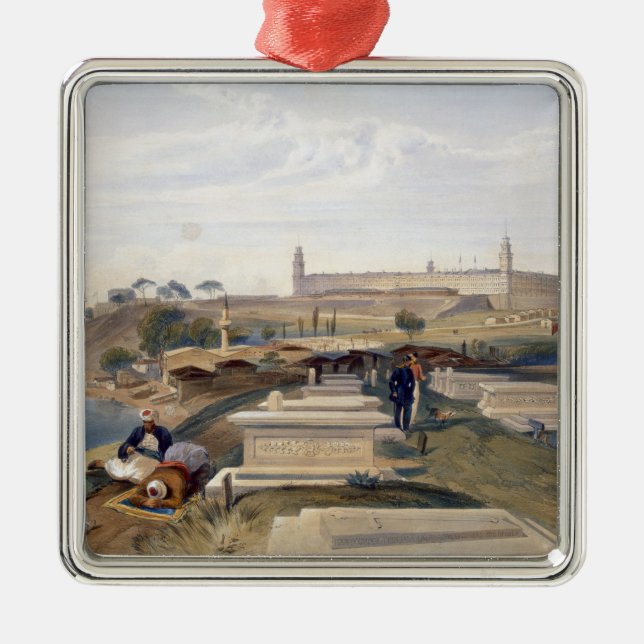 Hospital and Cemetery, Scutari, plate from 'The Se Metal Tree Decoration (Front)