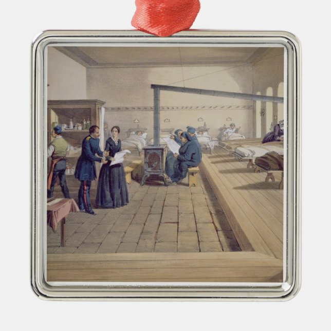 Hospital at Scutari, detail of Florence Nightingal Metal Tree Decoration (Front)