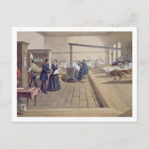 Hospital at Scutari, detail of Florence Nightingal Postcard