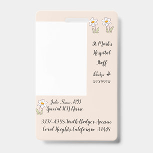 Hospital Badge for ICU Nurse ID Badge