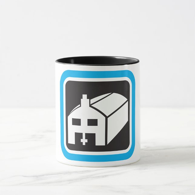 Hospital Barn Icon Minimalist Healthcare Facility  Mug (Creator Uploaded)