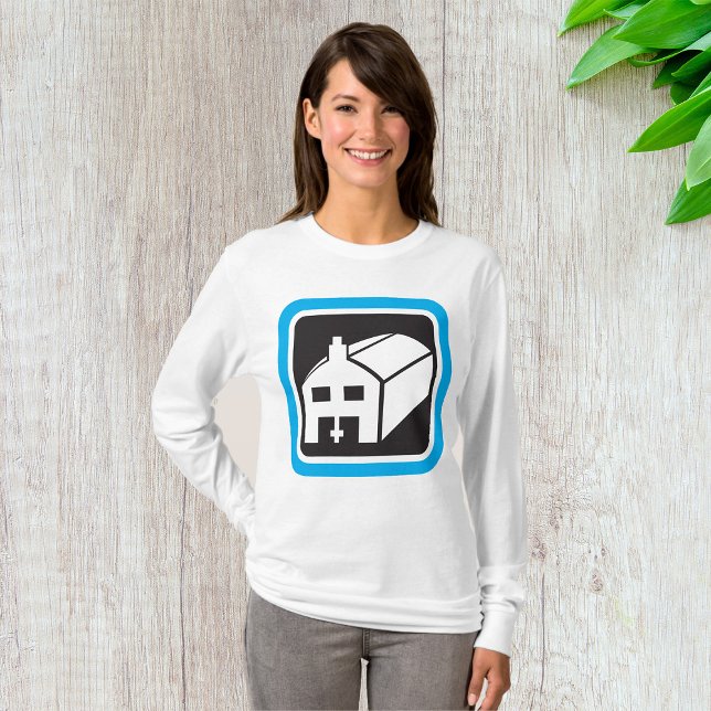 Hospital Barn Icon Minimalist Healthcare Facility  T-Shirt (Creator Uploaded)