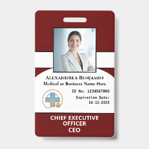 Hospital Business Employee Photo Logo ID Card Badge