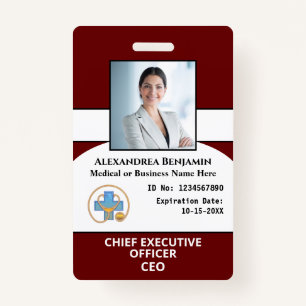 Hospital Business Employee Photo Logo ID Card ID Badge