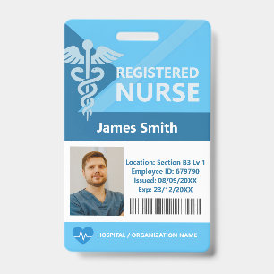 Hospital Doctor Nurse Aged Care Security Photo ID Badge