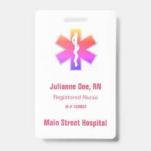 Hospital Doctor's Office Healthcare Worker Badge ID Badge