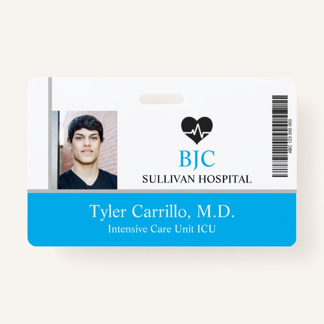 Hospital/Healthcare Employee ID ID Badge (Front)