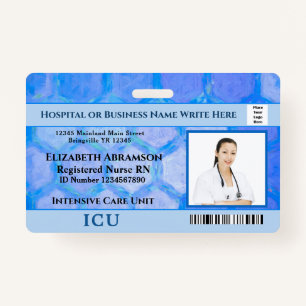 Hospital Medical Doctors Nurses RN Employee Photo ID Badge