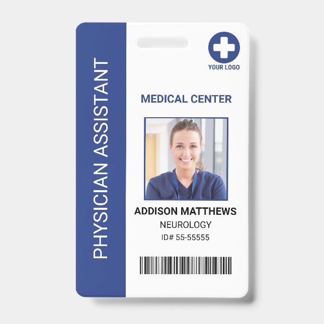 Hospital Medical Employee Doctor Nurse Security ID Badge (Front)