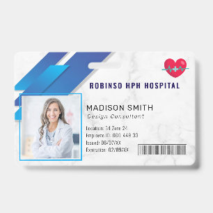Hospital Medical Employee Photo ID  Badge