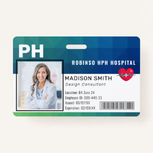 Hospital Medical Employee Photo ID  ID Badge