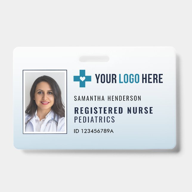 Hospital/Medical Photo ID Badge With Gradient (Front)