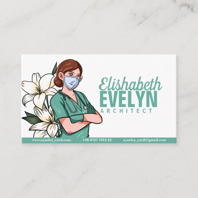 Hospital Medical Speciality Rescue Business Card (Front)