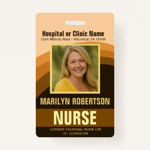 Hospital or Medical Clinic Name Badge ID Badge