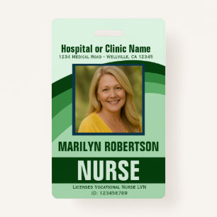 Hospital or Medical Clinic Name Badge ID Badge