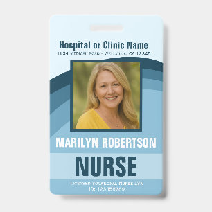 Hospital or Medical Clinic Name Badge ID Badge