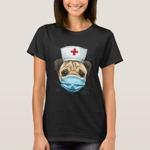 Hospital Pug ER Nurse LPN RN Nurse Life Puppy Pug T-Shirt