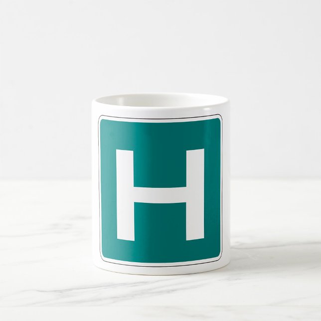 Hospital Road Sign Emergency Medical Facility  Coffee Mug (Creator Uploaded)